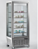 Vetrina espositiva verticale singola refrigerata ventilata -15° -21° C - ripiani a griglie. Adatta per gelateria - cm 80x68x191h