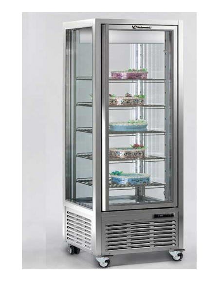 Vetrina verticale con refrigerazione VENTILATA adatta per gelateria e pasticceria, mm 800x680x1910h