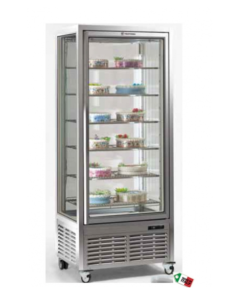 Vetrina verticale con refrigerazione VENTILATA adatta per pasticceria, 900x680x1910h