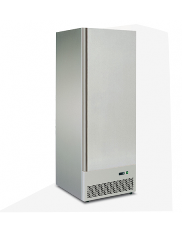 Armadio refrigerato GN2/1 ventilato con interni ed esterni in acciaio inox  mm 680x880x1980h