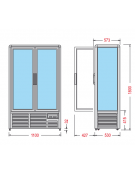 Bottle Cooler espositore refrigerato verticale per bibite, mm 1100x530x1800h