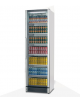 Bottle Cooler espositore refrigerato verticale per bibite - temp. +2° +10° C - Capacità 379 Lt - mm 590x640x2020h