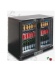 Frigo orizzontale con 2 porte SCORREVOLI, +2°C/+8°C - esterno in acciaio verniciato nero - mm 920x535x920h