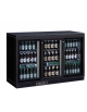 Frigo orizzontale con 3 porte SCORREVOLI, +2°C/+8°C - esterno in acciaio verniciato nero,  mm 1350x535x920h