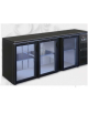 Frigo orizzontale 3 ante battenti con vetro, +4°C/+10°C - esterno in acciaio verniciato antracite - mm 2002x535x860h