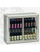 Frigo pensile orizzontale con ante SCORREVOLI, realizzato esternamente in alluminio color argento, mm 960x350x800h