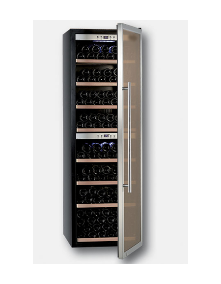 Cantinetta per vini ventilata con due scomparti e temperature regolabili indipendentemente mm 595x680x1840h