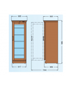 Cantinetta per vini statica, temperatura +6° +16° C mm 695x650x1880h