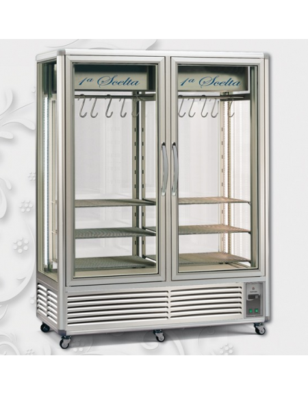 Vetrina Refrigerata per Carne - Griglie In Acciaio Inox - Capacità 1150 Lt mm 1542x730x2005h