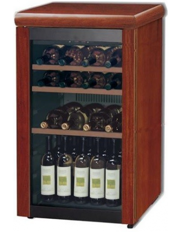 Vetrina refrigerata ventilata per vino CM Capacità netta 106 Lt Capacità: n. 32 bottiglie da 0,75 lt Cm L 56 x P 62,2 x h 90