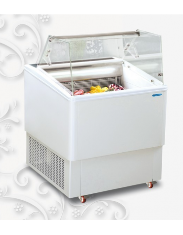 Vetrina Refrigerata per Gelato CM Bassa Temperatura -20°/- 22°C Capacità 5 Vaschette + Riserve mm 990x827x1247h