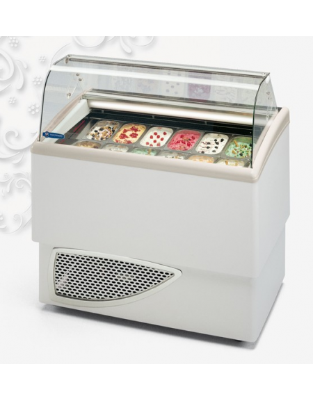 Vetrina Refrigerata per Gelato Tec - Temperatura -16°/- 18°C - Capacità 6+6 Vaschette - mm 1190x780x1230h