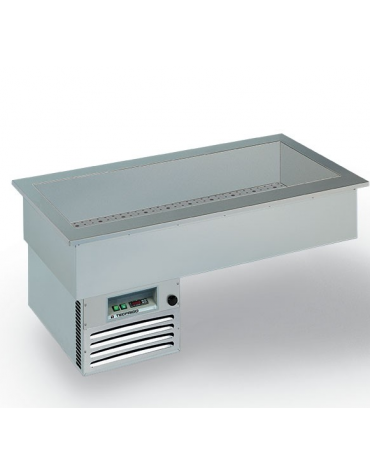 Vasca da Incasso Refrigerata per Gastronomia - Ventilata - 2 Vaschette GN - mm 800x750x562h