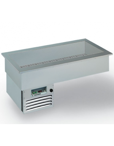 Vasca da Incasso Refrigerata per Gastronomia - Ventilata - 3 Vaschette GN - mm 1122x750x562h