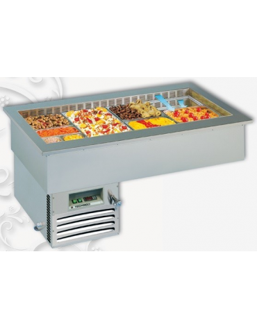 Vasca da Incasso Refrigerata per Gastronomia - Ventilata - 6 Vaschette GN - mm L2062xP792xH562