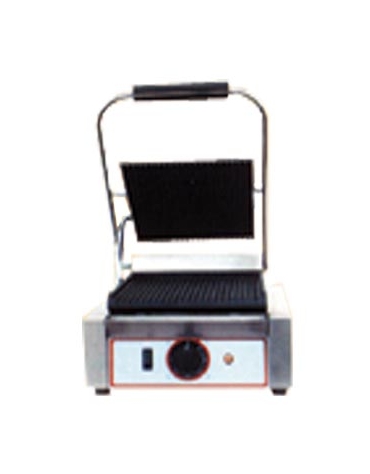 Piastra elettrica per panini singola rigata PROFESSIONALE - Piano di cottura da cm 22,5x23