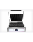 Piastra elettrica per panini media rigata PROFESSIONALE - Piano di cottura da cm 33,5x23