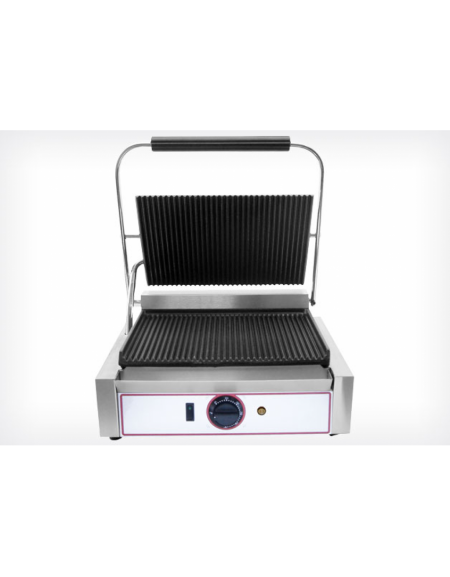 Piastra elettrica per panini media rigata PROFESSIONALE - Piano di cottura da cm 33,5x23