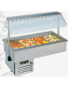 Vasca da incasso refrigerata Gastronomia 4 vasche Gn1/1 mm L1422xP792xH562