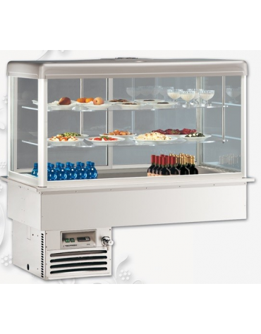 Vasca da incasso refrigerata chiusa con antine scorrevoli mm L1423xP750xH1302