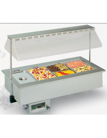 Vasca Riscaldata da Incasso Tecfrigo per Gastronomia - Bagnomaria - Vaschette GN - mm L1422xP749xH1005