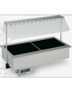 Vasca da incasso con copertura in plexiglas -  Piastre in vetroceramica mm L1422xP749xH1005h