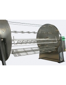 GIRARROSTO PLANETARIO A LEGNA N° 105/120 POLLI - CM 165x47x80h