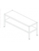 Sovrastruttura in acciaio inox a 2 piani per appoggio su tavoli - cm 140x30x60h