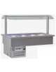 Vasche espositive da incasso refrigerate per pasticceria o piatti pronti - 4 x GN1/1 - mm 1422x750x1154h