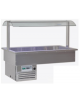Vasca espositiva da incasso refrigerata per gastronomia - 6 x GN1/1 - mm 2062x750x1154h