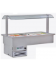 Vasca espositiva da incasso refrigerata per pesce o carne - 4 x GN1/1 - mm 1422x750x1154h
