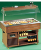 carrello refrigerato per antipasti con azionamento elettrico cupola in plexiglass mm 2060x750x1528h