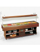 Carrello per antipasti - azionamento elettrico cupola in plexiglass cm 270x75x153h - 8 x GN 1/1