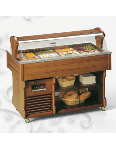 Carrello refrigerato per antipasti - refrigerazione ventilata cm cm 142x75x147,3h