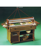 Carrello refrigerato per antipasti - refrigerazione ventilata cm lunghezza cm 206x75x148h - 6 x GN 1/1