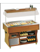 Carrello - Isola buffet espositiva refrigerata ventilata mm 2060x750x1530h - 6 x GN 1/1