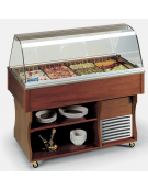 Carrello in legno refrigerato refrigerazione statica Sbrinamento automatico mm L1420xP750xH1348