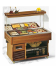 carrello buffet MURALE, refrigerazione STATICA +4°/+10°C. con motore a bordo e cappa motorizzata - mm 1420x750x1554h