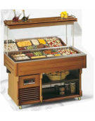 Carrello in legno MURALE, refrigerazione STATICA con motore a bordo mm 2060x750x1554h