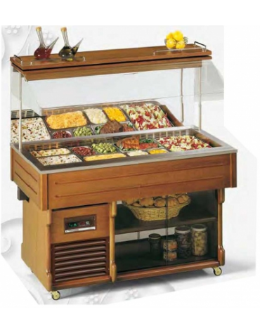 Carrello in legno MURALE, refrigerazione STATICA con motore a bordo mm 2060x750x1554h