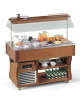 Carrello buffett espositore con piano refrigerato Refrigerazione statica  con cupola mm L2057xP750xH1528
