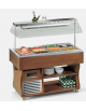 Buffet per Gastronomia - 4x1/1 GN - Temperatura +30°/ +120°C -Piastra Vetroceramica GN 2/1 mm 1420x750x1524h