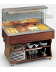 Espositore murale Buffett caldo bagnomaria - 4x1/1 GN - Potenza W 3500 mm L1420xP750xH1524