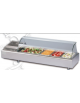 Espositore Da Banco refrigerato statico Bacinelle GN (tutti i formati GN H MAX. 10 cm) - 1 piano -mm L1377XP380XH238