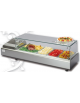 Espositore Da Banco refrigerato statico Bacinelle GN (tutti i formati GN H MAX. 10 cm) - 1 piano - mm L1731XP380XH238