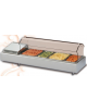 Espositore Da Banco refrigerato statico Bacinelle GN (tutti i formati GN H MAX. 10 cm) - 1 piano - mm L1731XP380XH238