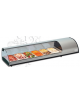 EspositoreVetrina Da Banco refrigerato statico bacinelle GN1/3 Cm 32,5x17,6x4 - 1 piano - mm L2141XP380XH255