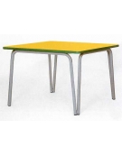 TAVOLINO QUADRATO 4 POSTI DOPPIA GAMBA PER NIDO - CM 80X80X46H