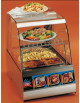 Espositore Da Banco caldo vetri curvi predisposto per bacinelle GN1/1, GN1/2, GN 1/3e GN 2/3 con umidità - mm 737X793X530h