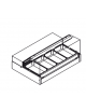 Vetrina refrigerata statica, vetro diritto per gastronomia - 1 piano - mm 22682x960x615h